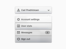 用户界面简约设计控件PSD源文件