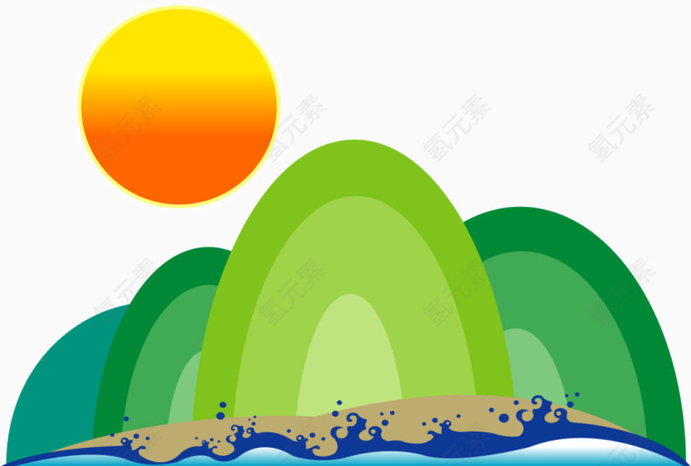 矢量落日图片