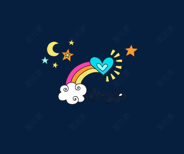 星星月亮云彩