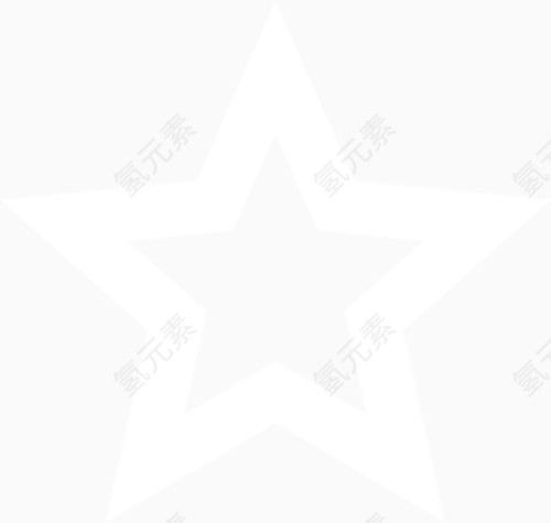 黑白单色手绘五角星线条