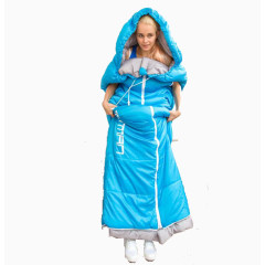 站着的睡袋美女