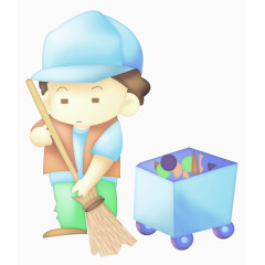 扫地的环卫工人