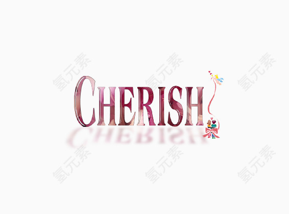 英语cherish艺术字