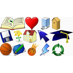 卡通教育学习元素博士帽素材