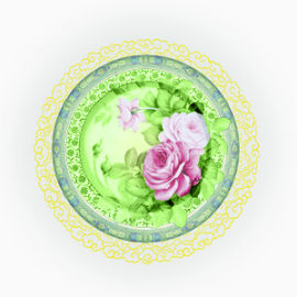 中国风精致花纹瓷器盘子