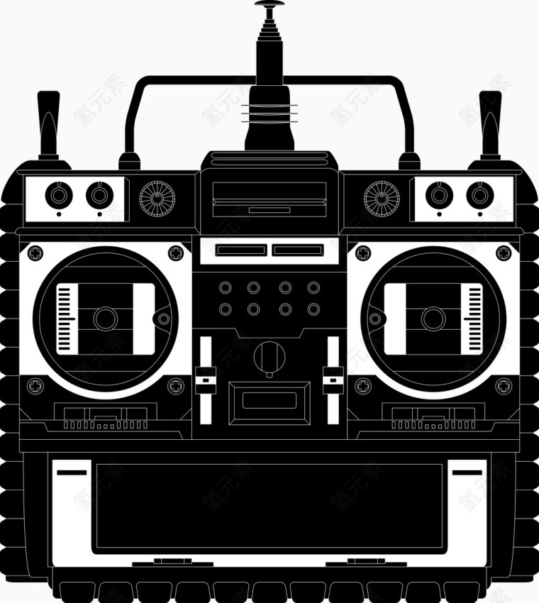 上世纪录音机矢量图