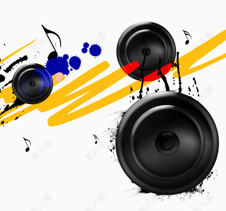 音乐喇叭设计元素