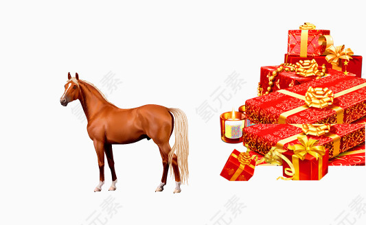 马儿马年新年喜庆礼盒