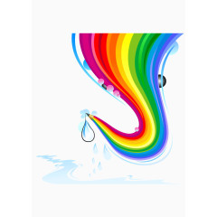 彩虹 云朵  矢量图 装饰图案  背景装饰图案 水滴 线条