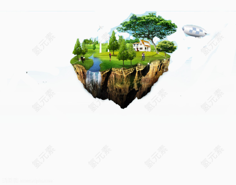 绿色悬浮岛