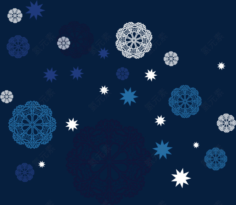 雪花底图矢量印染素材