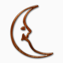 月亮木质桌面图标下载