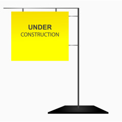 黄色的交通警示牌