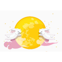 中秋节月亮和玉兔