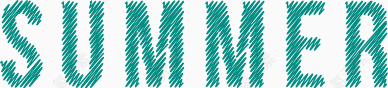summer夏天艺术字