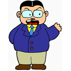 胖胖的领导卡通形象