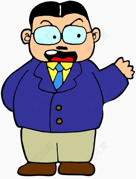 胖胖的领导卡通形象
