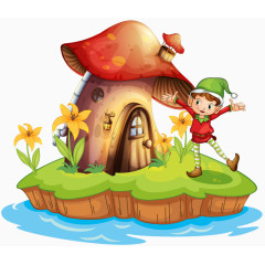 卡通蘑菇屋