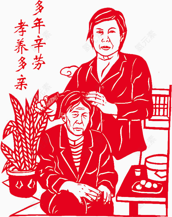 多年辛劳孝养多亲