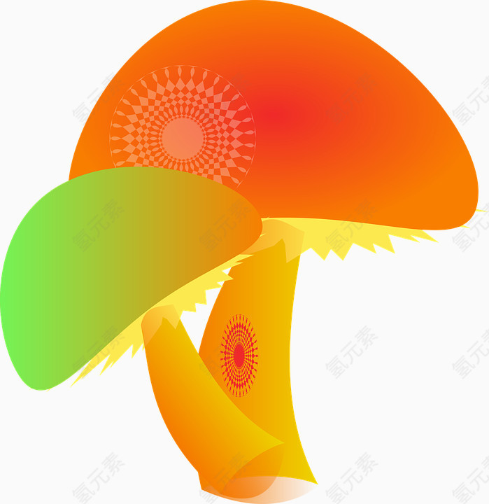 彩色蘑菇