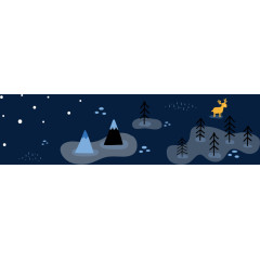 森林雪景大雪素材