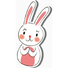 卡通小白兔矢量图