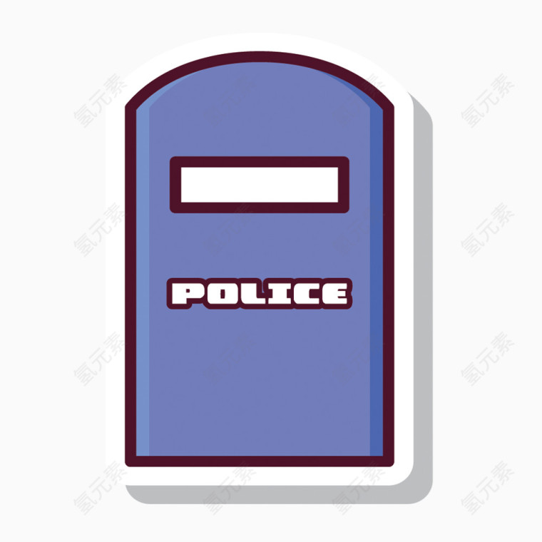 矢量警察办公室门素材