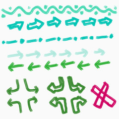 手绘可爱连接符连接线图案