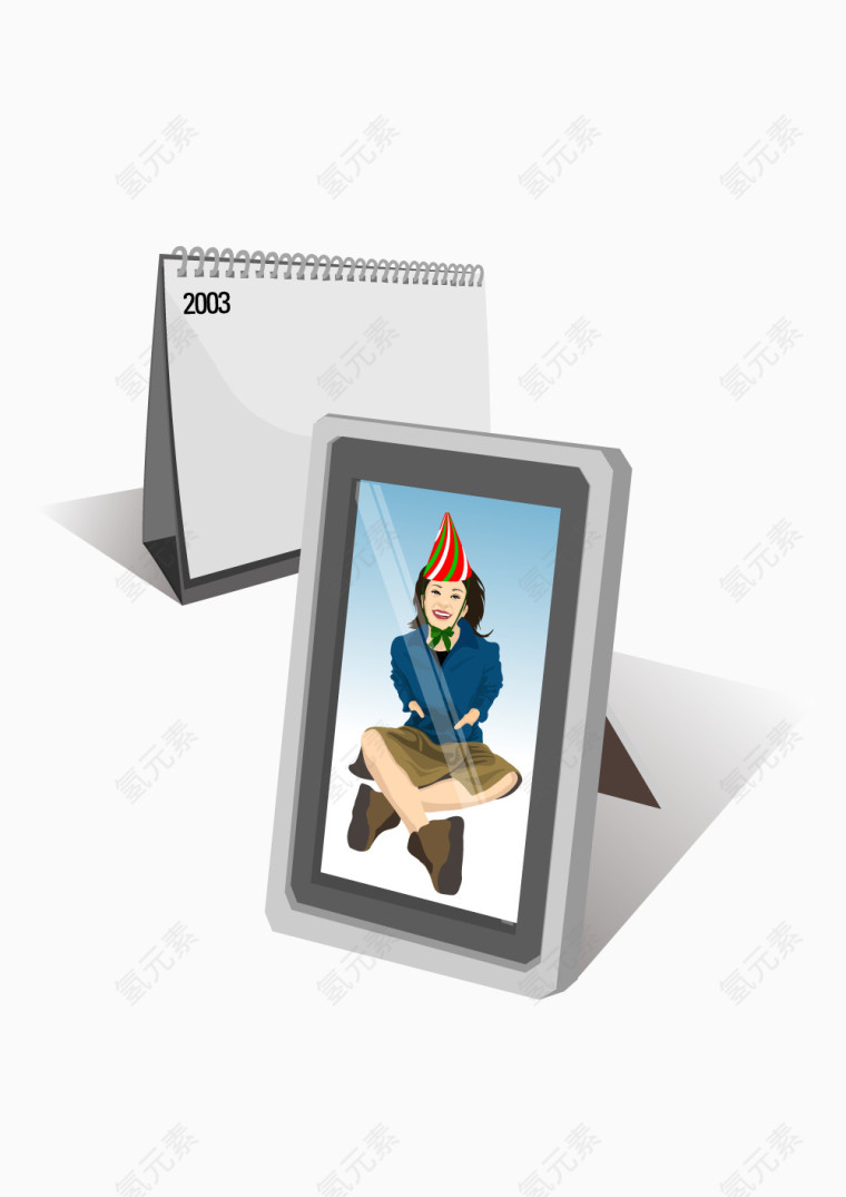 相框日历矢量图
