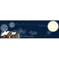 村庄雪景冬季素材