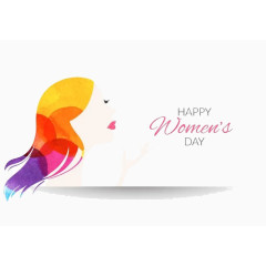 彩绘三八妇女节女人头像