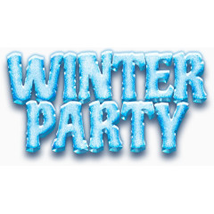 winter party艺术字