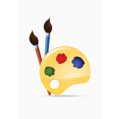 画具扁平化矢量图