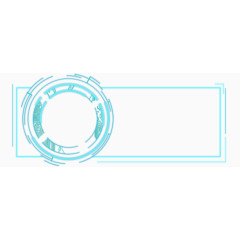 蓝色科技标题栏PSD