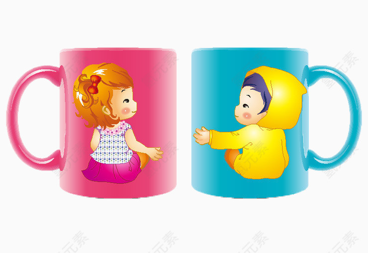 彩色马克杯