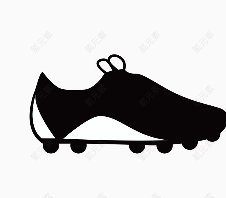 矢量黑色运动篮球鞋男鞋