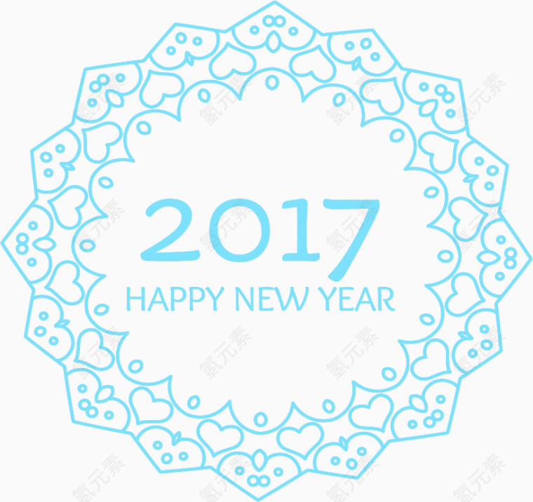 蓝色花纹2017