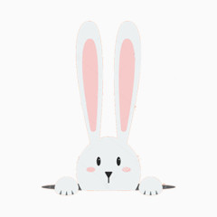 卡通长耳朵兔子