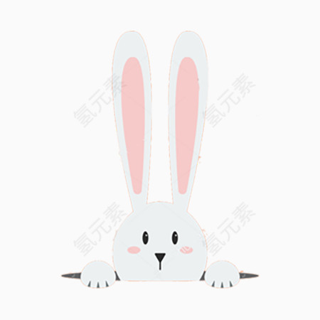 卡通长耳朵兔子