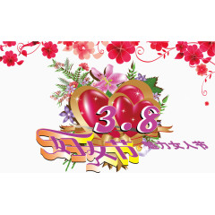 妇女节卡通海报促销素材
