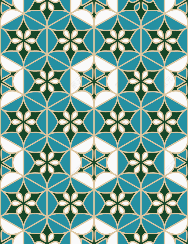 矢量星花主题背景