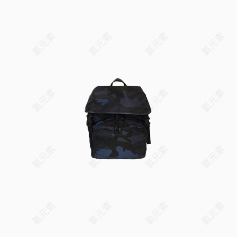 男士深蓝迷彩尼龙双肩包旅行包