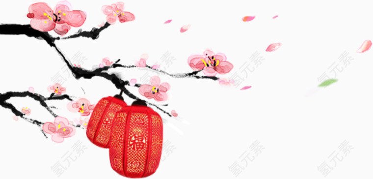 梅花灯笼素材