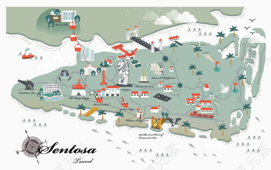 装饰新加坡地貌景点分布