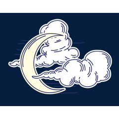 矢量乌云与月亮