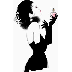 矢量香水与女人