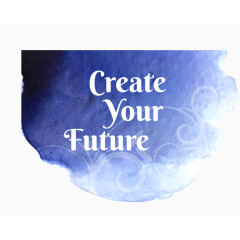 蓝色水彩背景海报