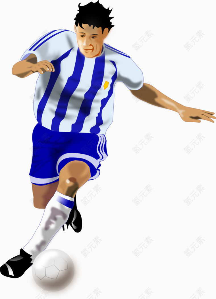 足球明星踢球