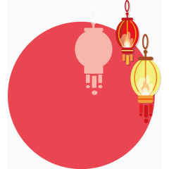 中国风灯笼矢量图