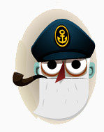 卡通画海盗船长